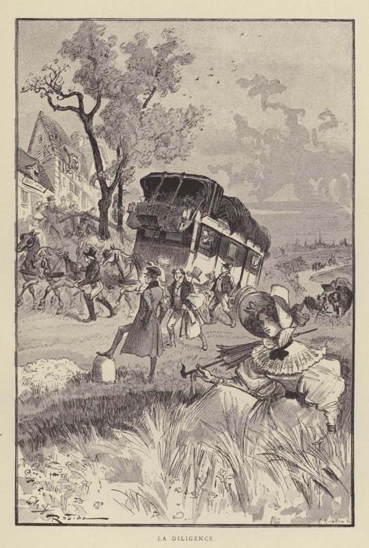 Aktsomhet av after Albert Robida