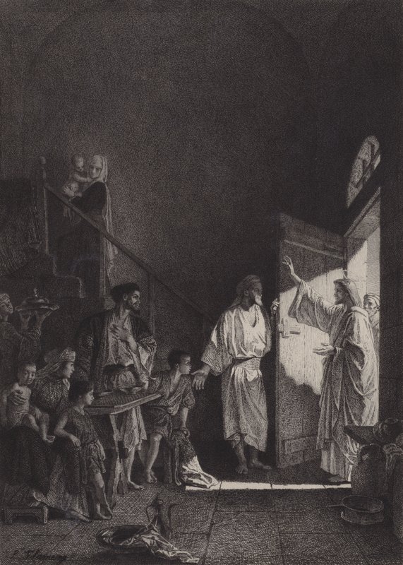Fred være med dette huset av after Albert Robida