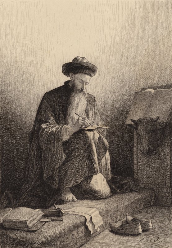 Sankt Lukas av after Albert Robida