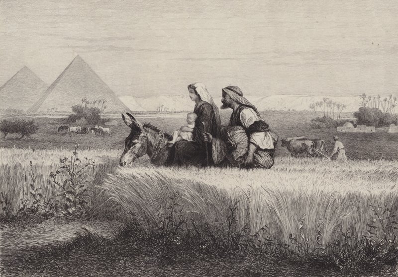 Flykten til Egypt av after Albert Robida