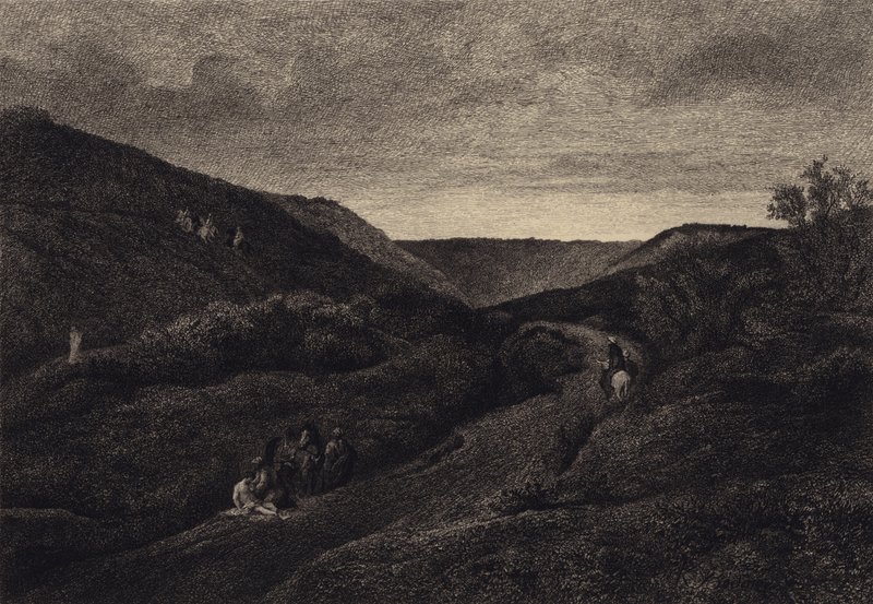 Den barmhjertige samaritan av after Albert Robida