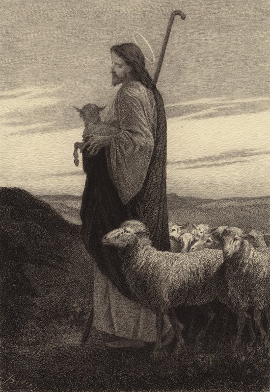 Den gode hyrde av after Albert Robida