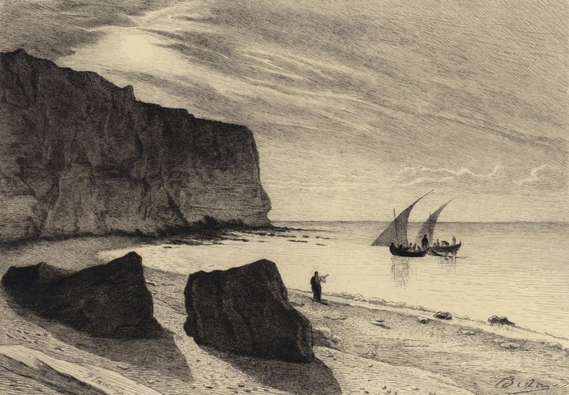 Det mirakuløse utkastet til fisk av after Albert Robida