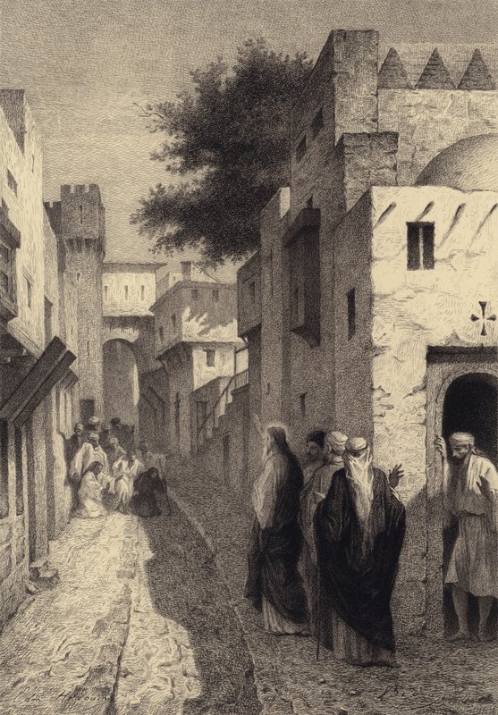 De ti spedalske av after Albert Robida