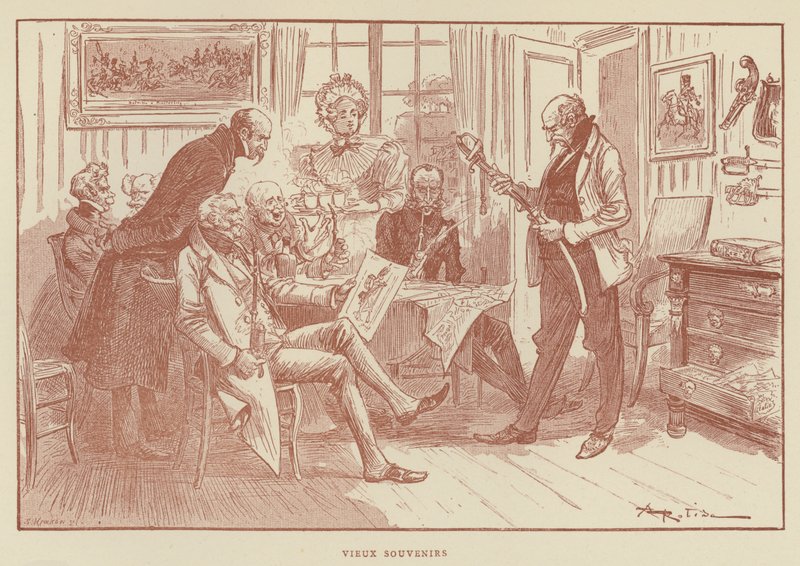 Gamle minner av after Albert Robida