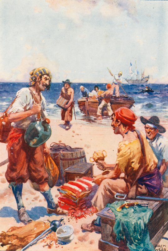 På Buccaneers Island av after Archibald Bertram Webb