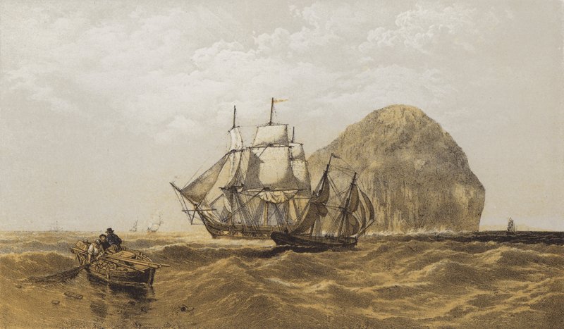 Ailsa Craig (chromolitho) av after C. Stanfield