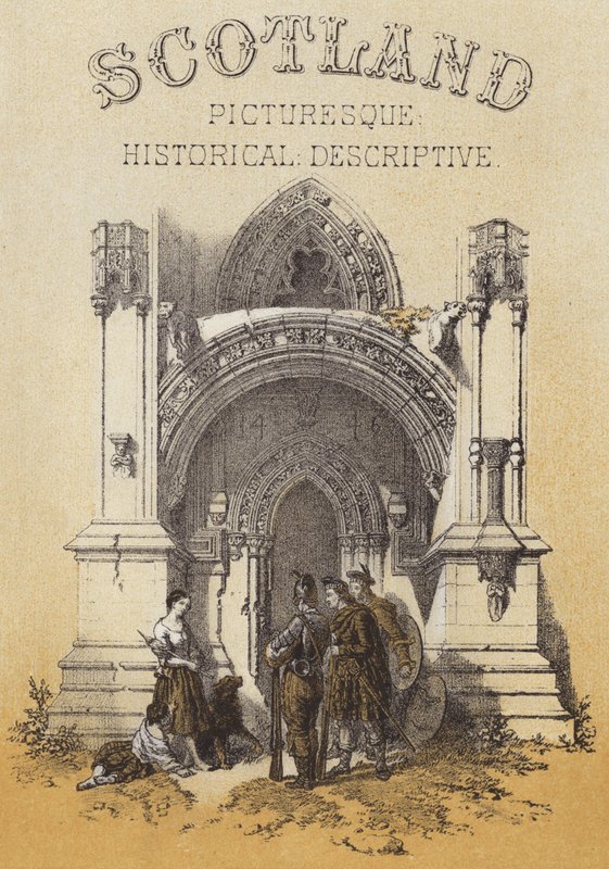 Inngang til Roslin Chapel (chromolitho) av after David Roberts