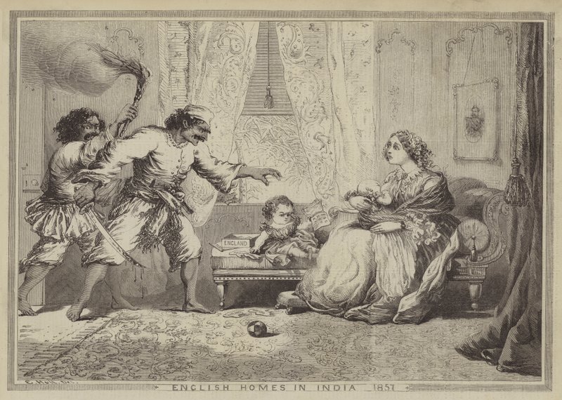 Engelske hjem i India, 1857 av after Edward Hull