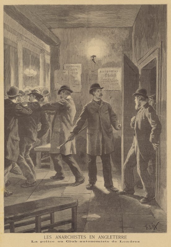 Anarkister i England av after Frederic Theodore Lix