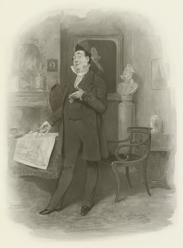 Herr Pecksniff av after Frederick Barnard