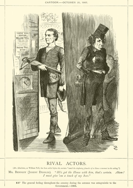 Rivalerende skuespillere av after John Tenniel