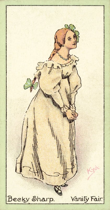 Becky Sharp, Vanity Fair (chromolitho) av after Joseph Clayton Clarke