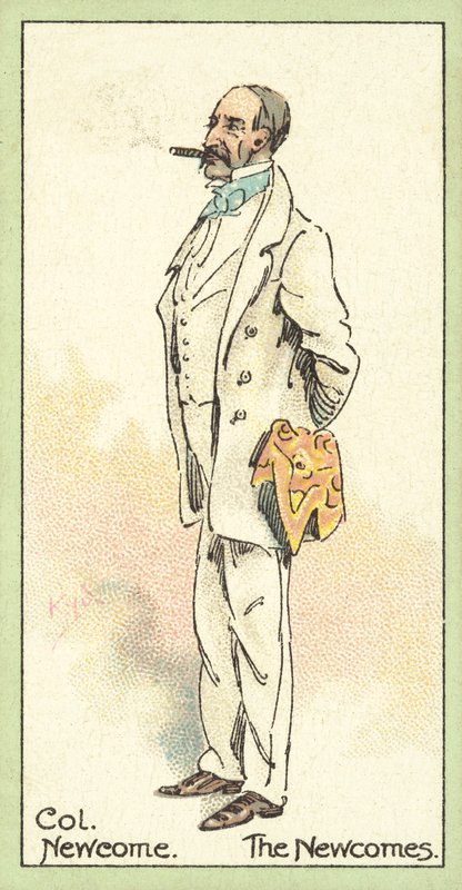 Oberst Newcome, The Newcomes (chromolitho) av after Joseph Clayton Clarke