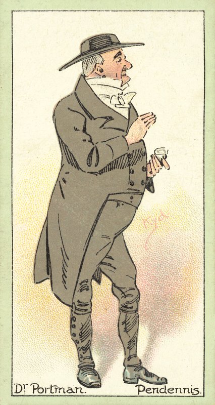 Dr Portman, Pendennis (chromolitho) av after Joseph Clayton Clarke