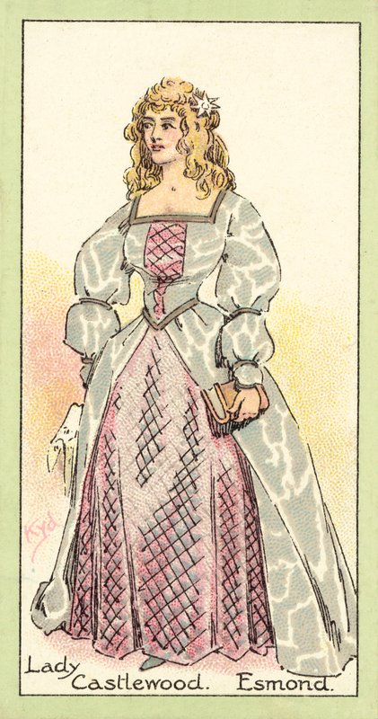 Lady Castlewood, Esmond (chromolitho) av after Joseph Clayton Clarke