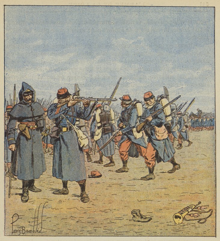 Retreatkamp av after Louis Charles Bombled