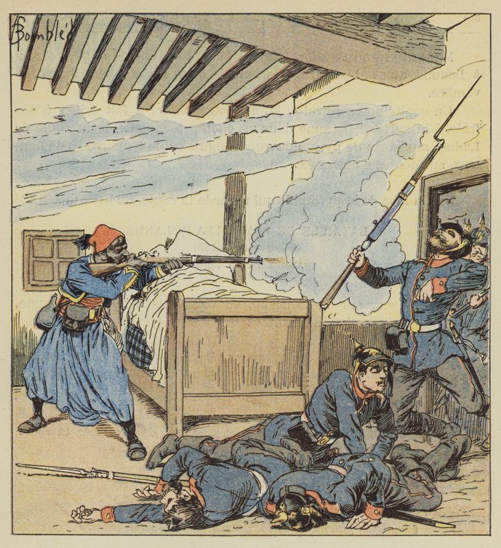 Ali-ben-Kacems heroiske forsvar av after Louis Charles Bombled