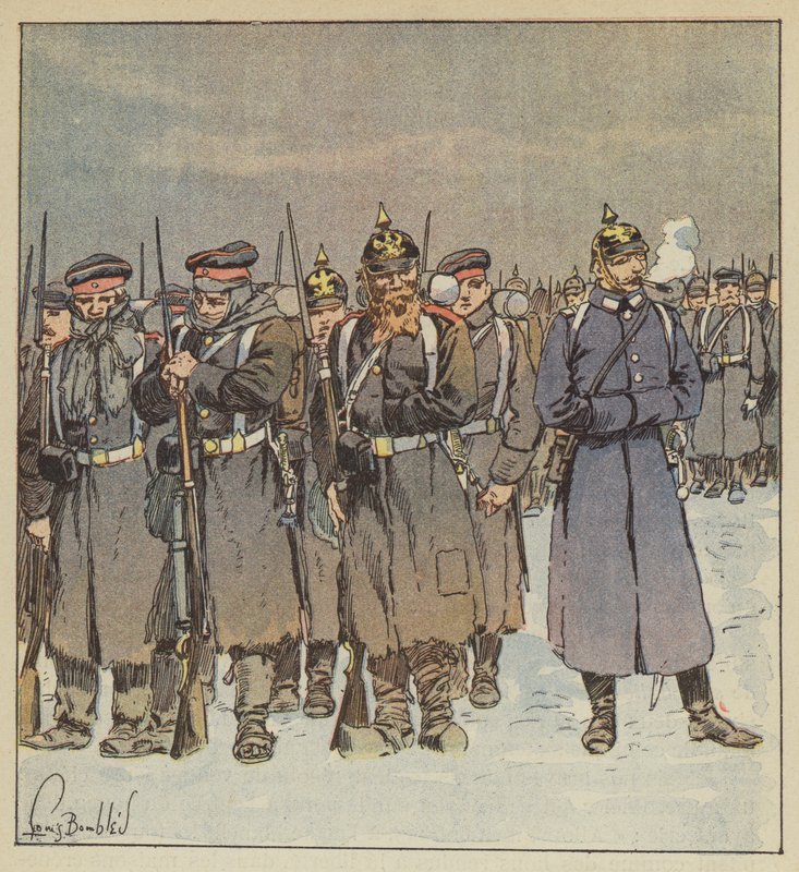 Fratakelse av visse prøyssiske tropper av after Louis Charles Bombled