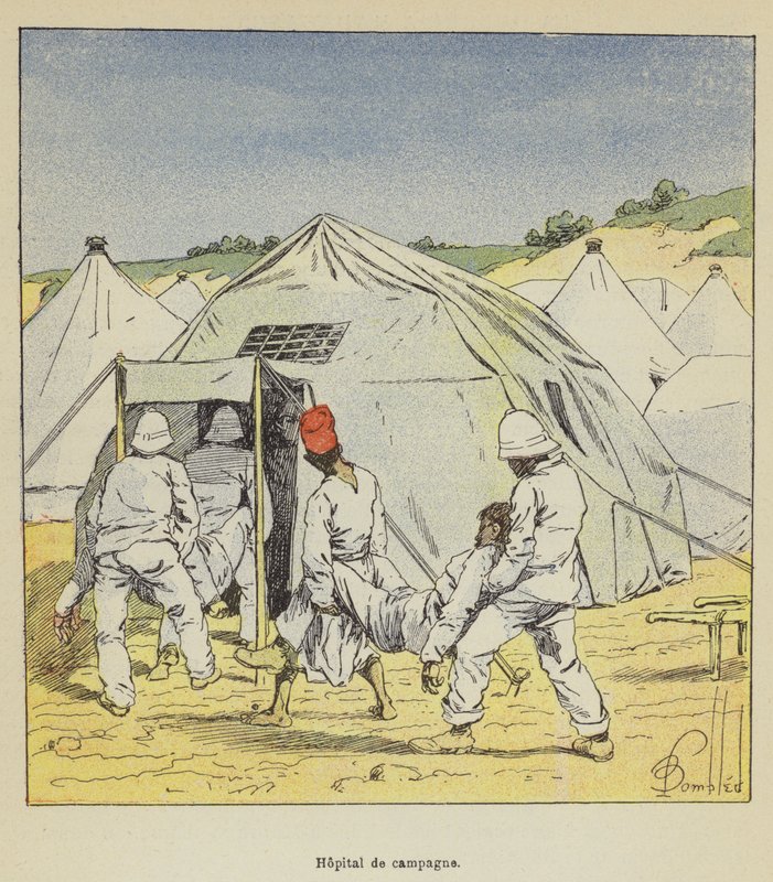 feltsykehus av after Louis Charles Bombled