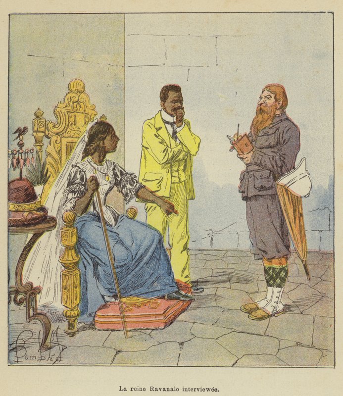 Dronning Ravanalo-intervjuobjekt av after Louis Charles Bombled