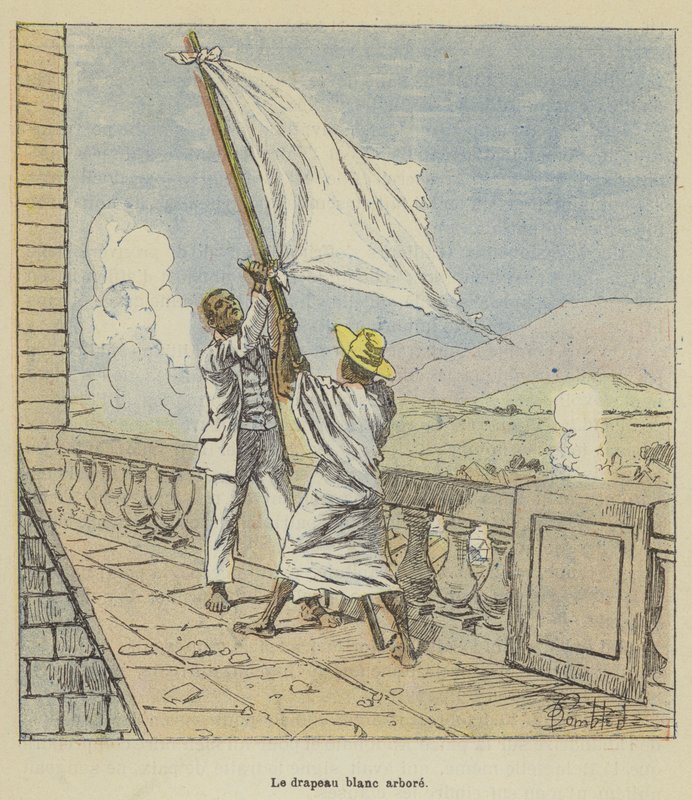 Det hvite flagget vaier av after Louis Charles Bombled