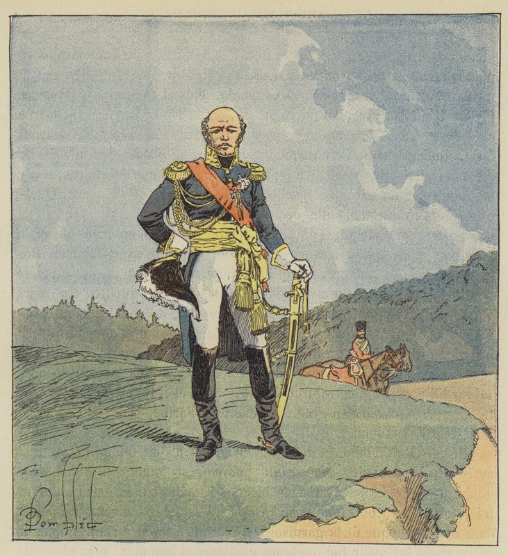 Marskalk Davout av after Louis Charles Bombled