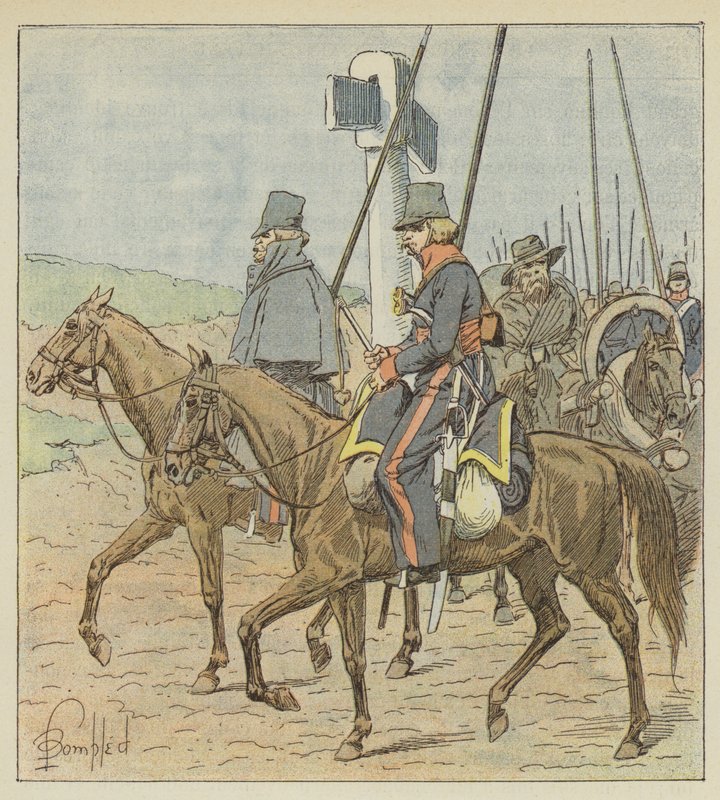 Vanlige Don-kosakker av after Louis Charles Bombled