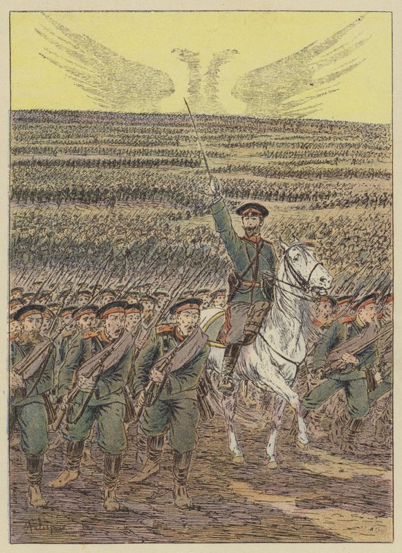 russisk hær av after Louis Charles Bombled