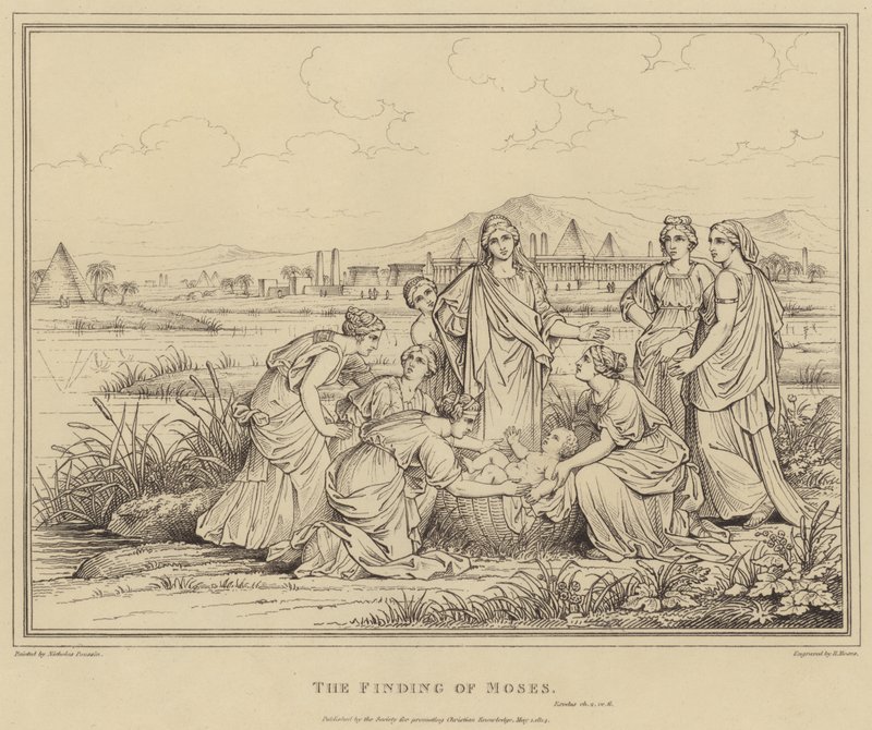 Funnet av Moses, Exodus av after Nicolas Poussin
