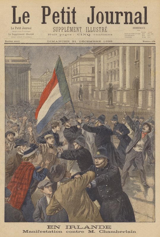 Demonstrasjon i Irland mot Joseph Chamberlain av after Oswaldo Tofani