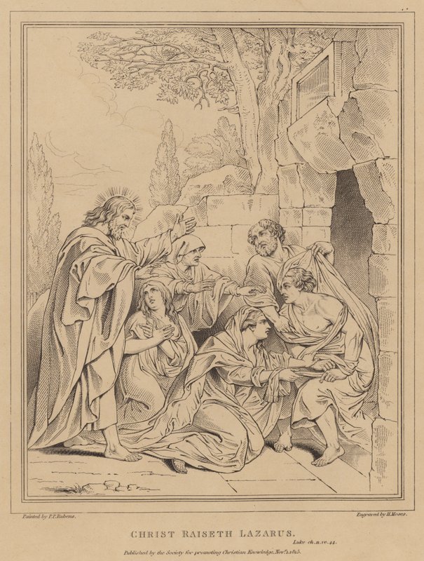 Kristus vekker Lasarus, Lukas av after Peter Paul Rubens