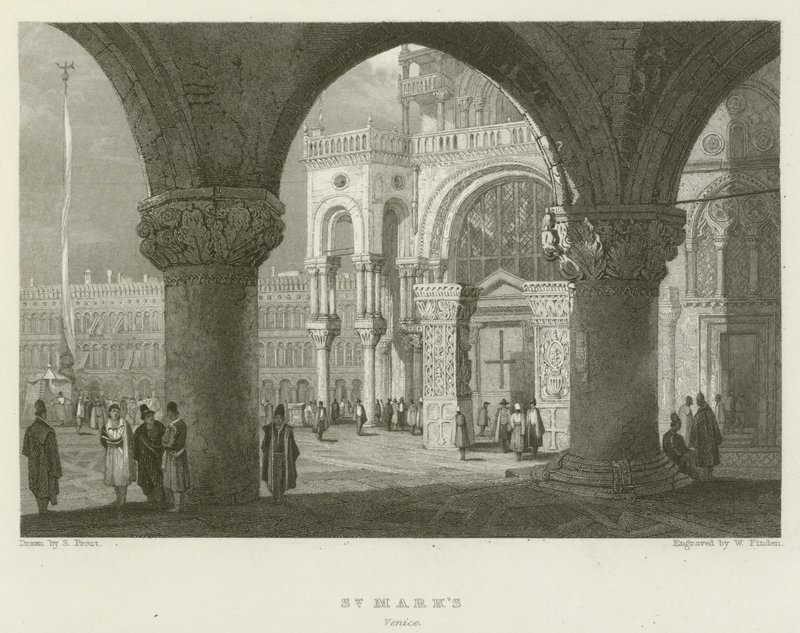 St Marks, Venezia av Samuel (after) Prout