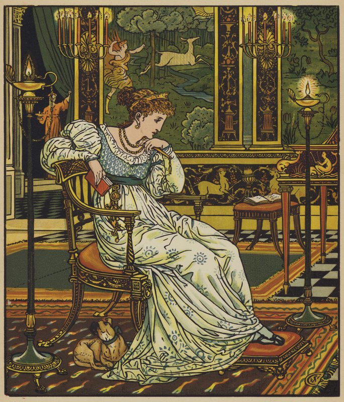 Desiree i palasset hennes av after Walter Crane