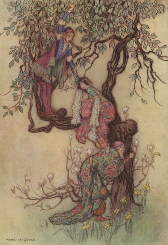 Geoffrey Chaucer, The Merchants Tale av after Warwick Goble